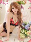 Split Cup Bra with Crotchless G-String